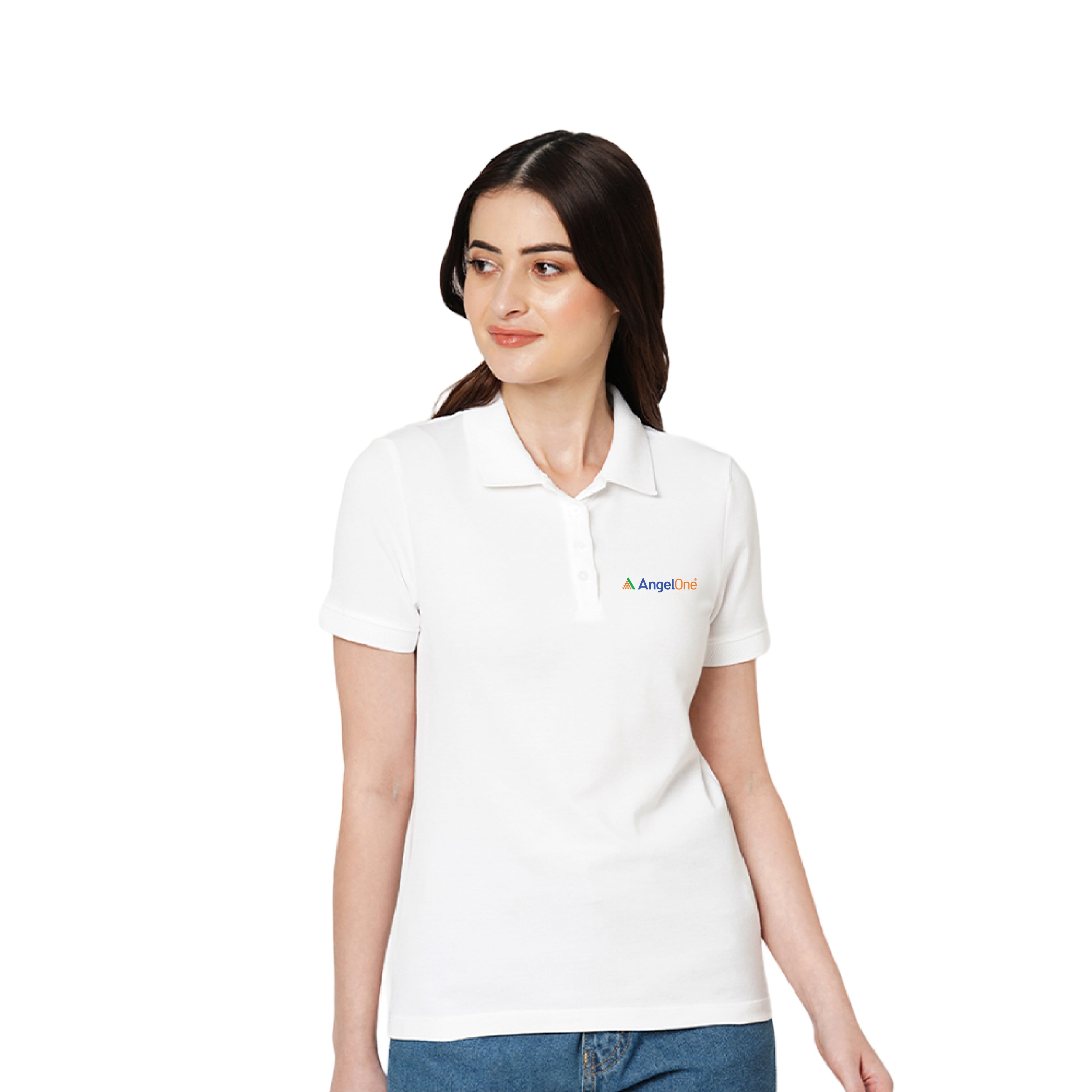 Vero Moda Jacquard Women's Polo T-Shirt - White